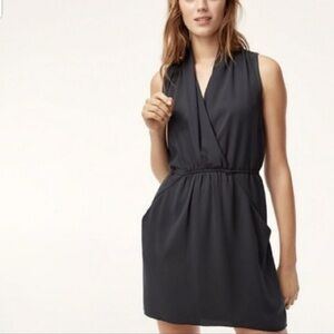 Aritzia Wilfred Sabine Dress Faux-wrap  Mini Dress with pockets in Purple Sz S
